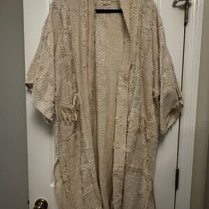 Pilcro Cream Textured Cardigan